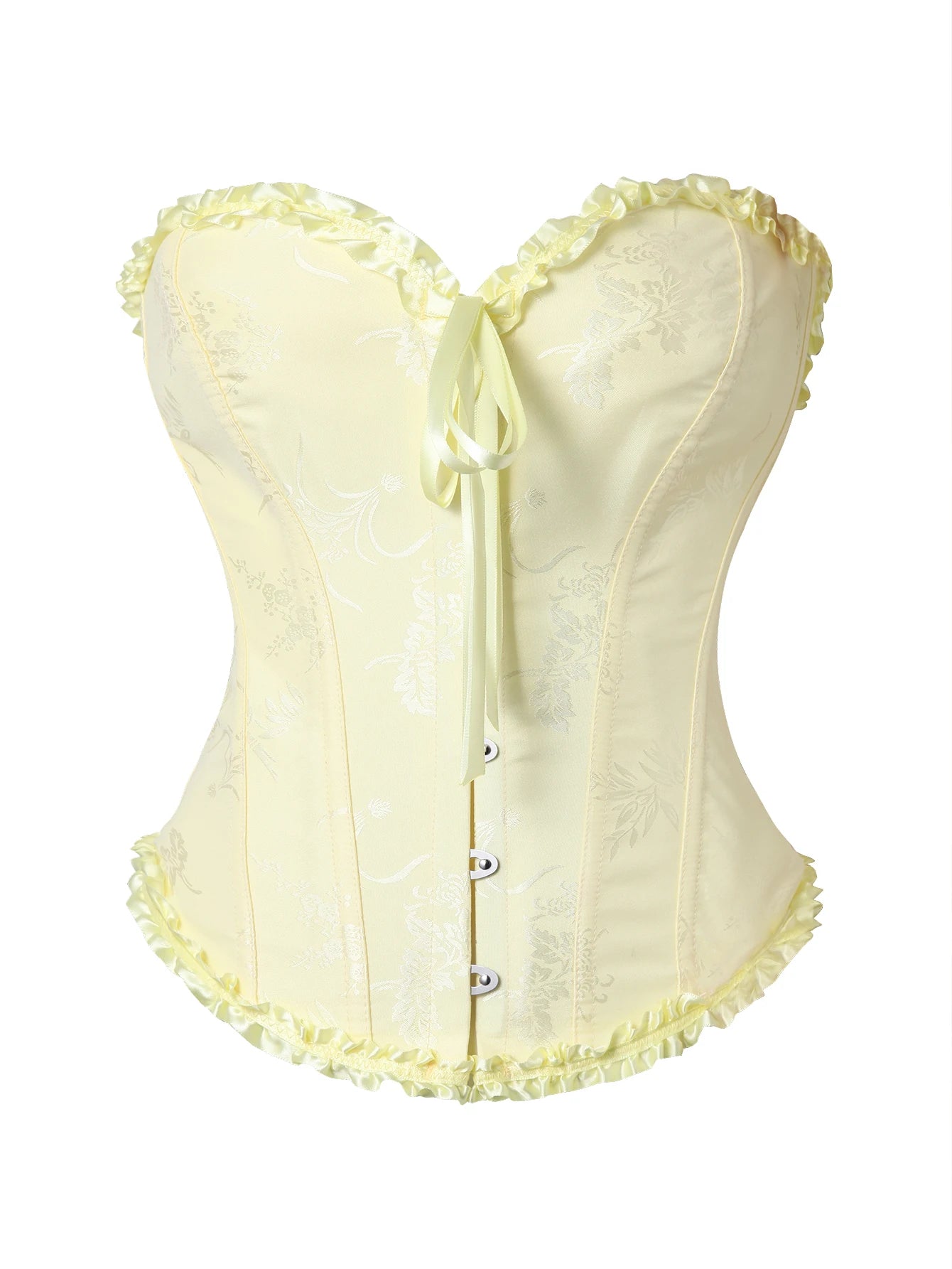 The pleated lace corset is suitable for ladies to wear over it as a court shaping top