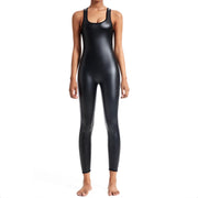 Faux Leather Wire-Free Bodysuit Shaper | OWNLUXE