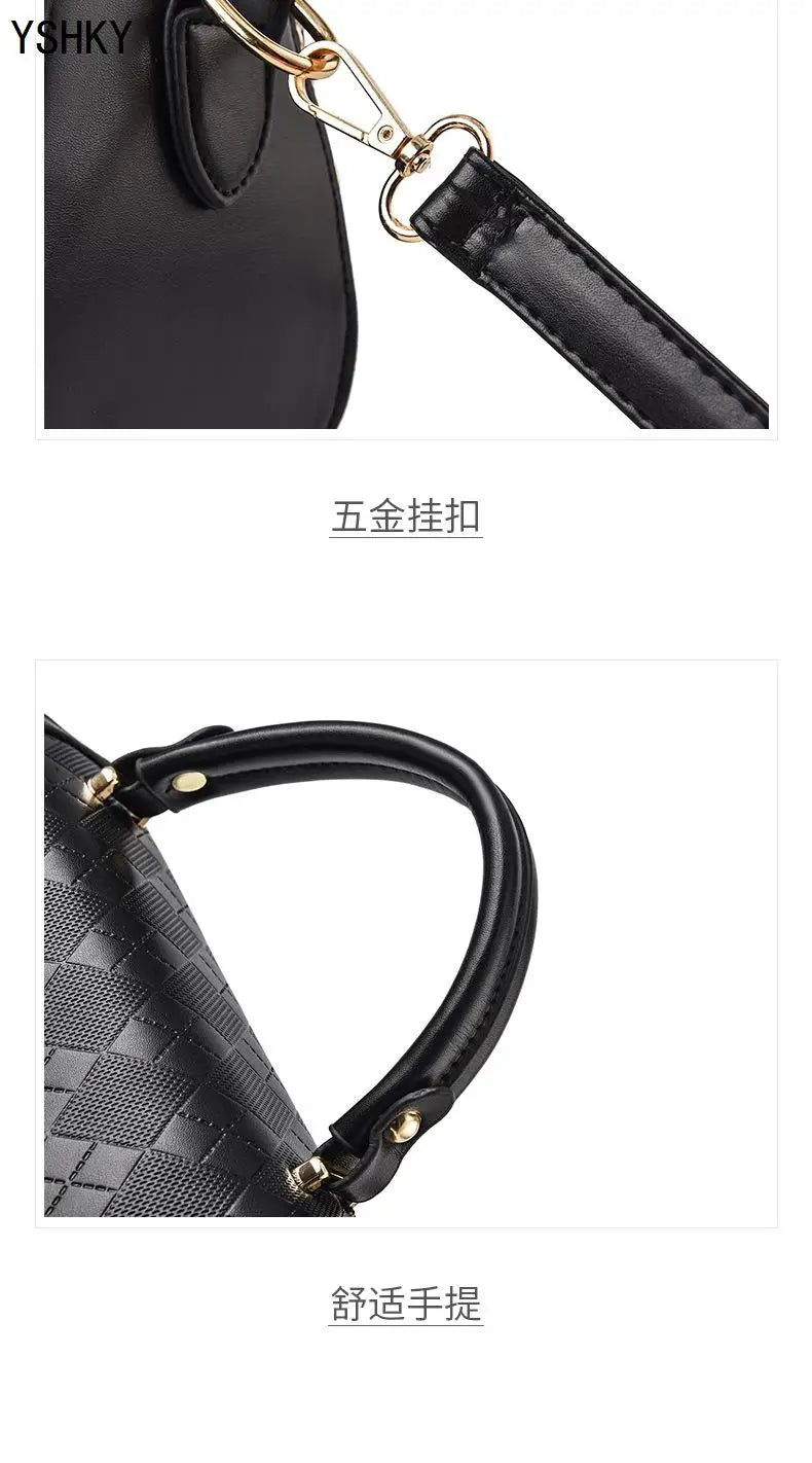 Genuine Leather Tote Bag - Bow Detail Bucket Bag