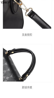 Genuine Leather Tote Bag - Bow Detail Bucket Bag