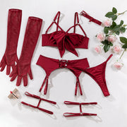 4-Piece Bow Lingerie Set | OWNLUXE
