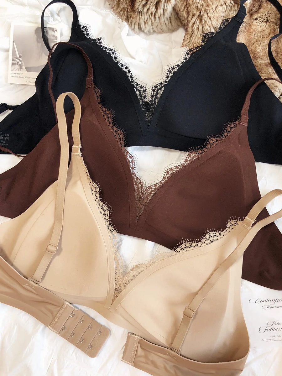 Seamless Push-Up Satin Silk Bra | OWNLUXE