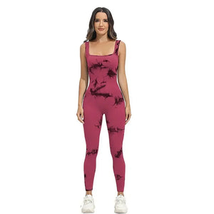 Women's High-Waist Printed Jumpsuit – Sporty, Stylish & Comfortable