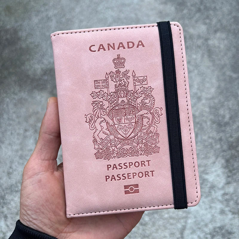 Canada Passport Cover with RFID Protection - Women's Travel Wallet & Holder
