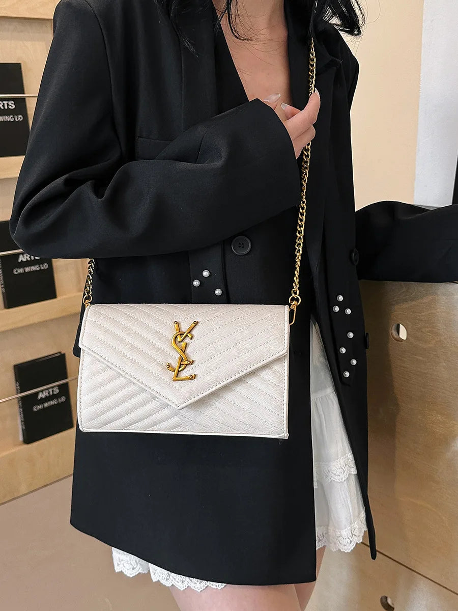 New Envelope Bag Women's Chain Crossbody Bag Commuter Mobile Phone Bag Niche Fashion Texture Bag Shoulder Bag For Women
