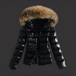Load image into Gallery viewer, Winter Comfort Hooded Coat – Insulated Faux-Fur Collar

