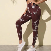 Hip Lifting Seamless Fitness Gym Leggings Tie-dye Yoga | OWNLUXE