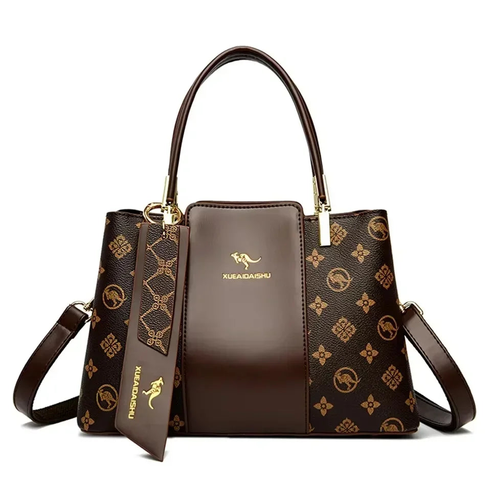 Animal Print Large Capacity Tote Bag - Soft Leather Crossbody | OWNLUXE