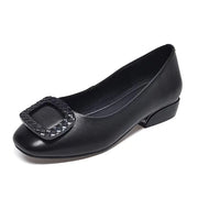 Women's Low Heel Leather Pumps – Shop at OWNLUXE