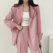 Tailored Office Pant Suit - Structured Business Set for Women
