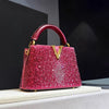 Luxury Brand Leather Diamond Handbag Rhinestone Shoulder | OWNLUXE