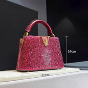 Rhinestone Embellished Leather Tote Bag - Luxury Crossbody Handbag | OWNLUXE