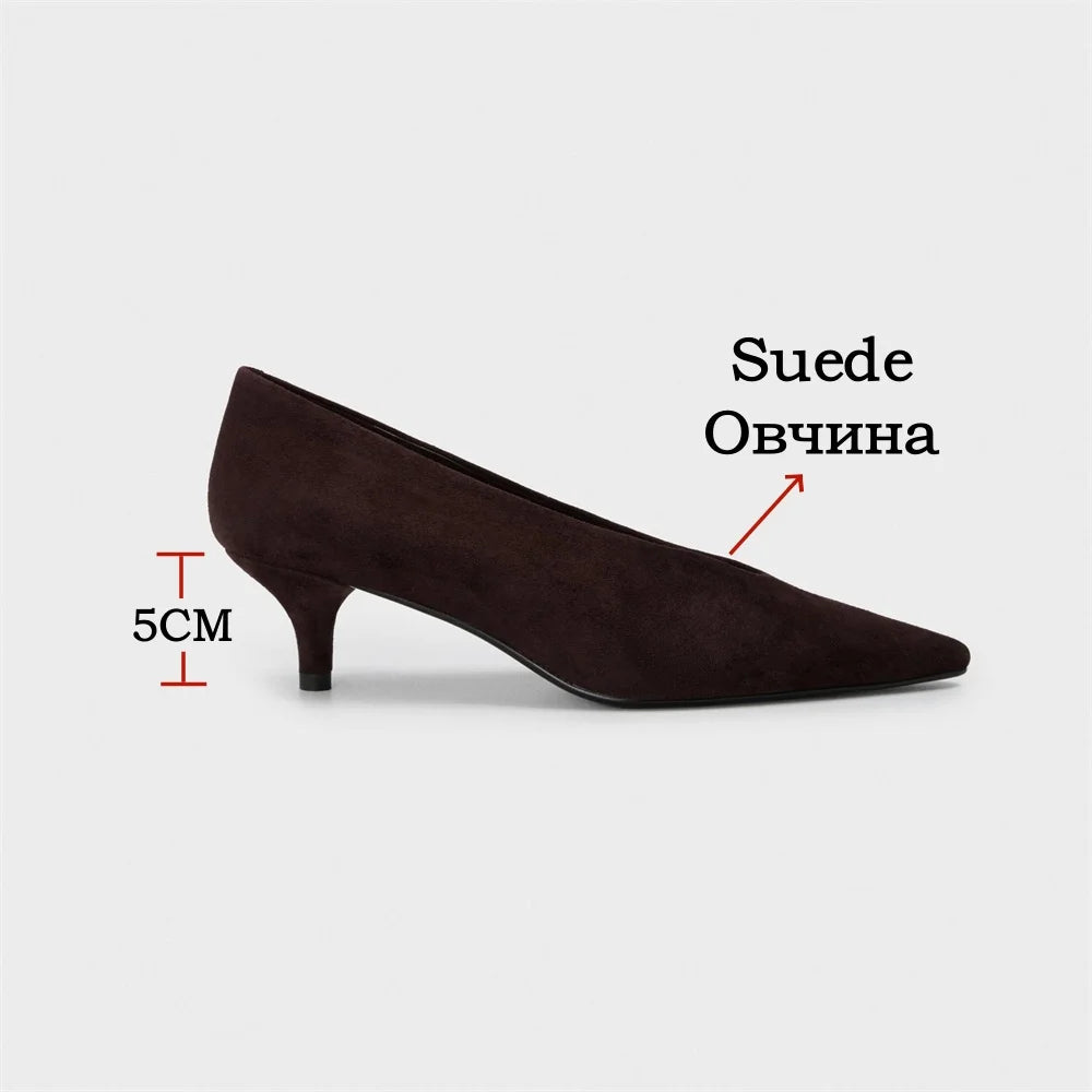 Women's Leather Pumps (Brown Suede) – Shop at OWNLUXE