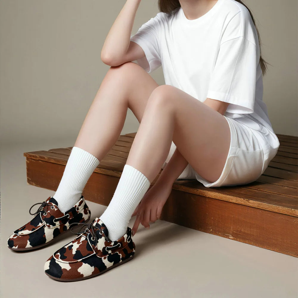 Women's Round Toe Lace Leather Loafers (Jiaotang) – Shop at OWNLUXE