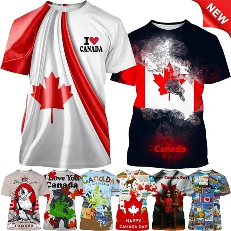 I Love Canada Flag Graphic T Shirt For Men Clothing T-Shirt | OWNLUXE