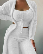 Three-Piece Velvet Pajama Set – Shop at OWNLUXE