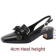 Women's Square-Toe Retro Heels | OWNLUXE