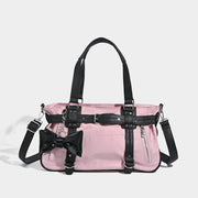 PU Canvas Travel Duffle Bag with Drawbar – Hard Case Rolling Luggage