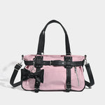 Load image into Gallery viewer, PU &amp; Canvas Travel Duffle Bag | Sac de voyage en PU et toile
