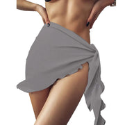 Ruffle Wrap Sheer Chiffon Swim Cover-Up | OWNLUXE
