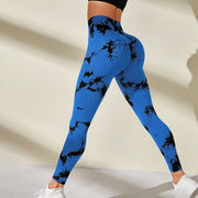Women’s High-Waist Booty-Lifting Paisley Leggings – Seamless