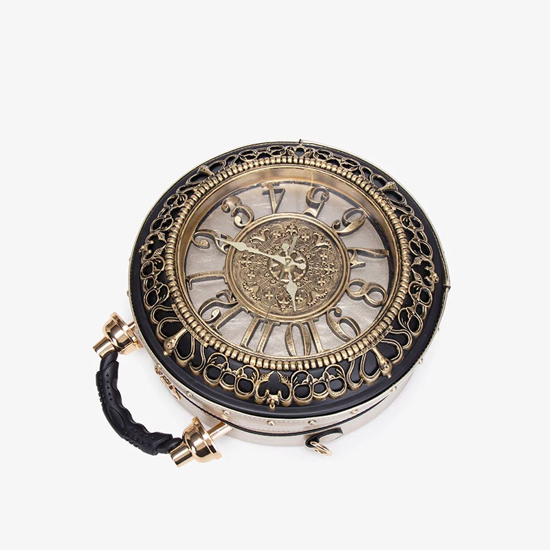 PU Leather Clock-Shaped Crossbody Bag | OWNLUXE