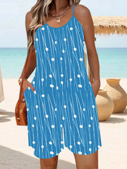 Striped Beach Playsuit - Lightweight Summer One-Piece Romper