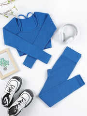 High-Waist Seamless Yoga Ribbed Leggings | OWNLUXE