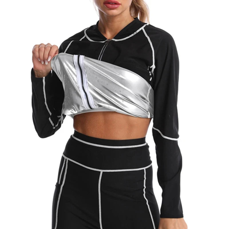 Sauna Sweat Suit Set – Waist Trainer Jacket & Leggings | OWNLUXE