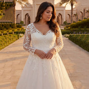 Women's V-Neck Plus Size Dress | OWNLUXE