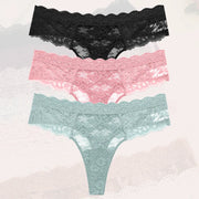 3-Piece Lace Thong Set | OWNLUXE