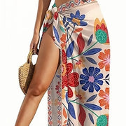 Printed Maxi Floral Wrap Dress | OWNLUXE
