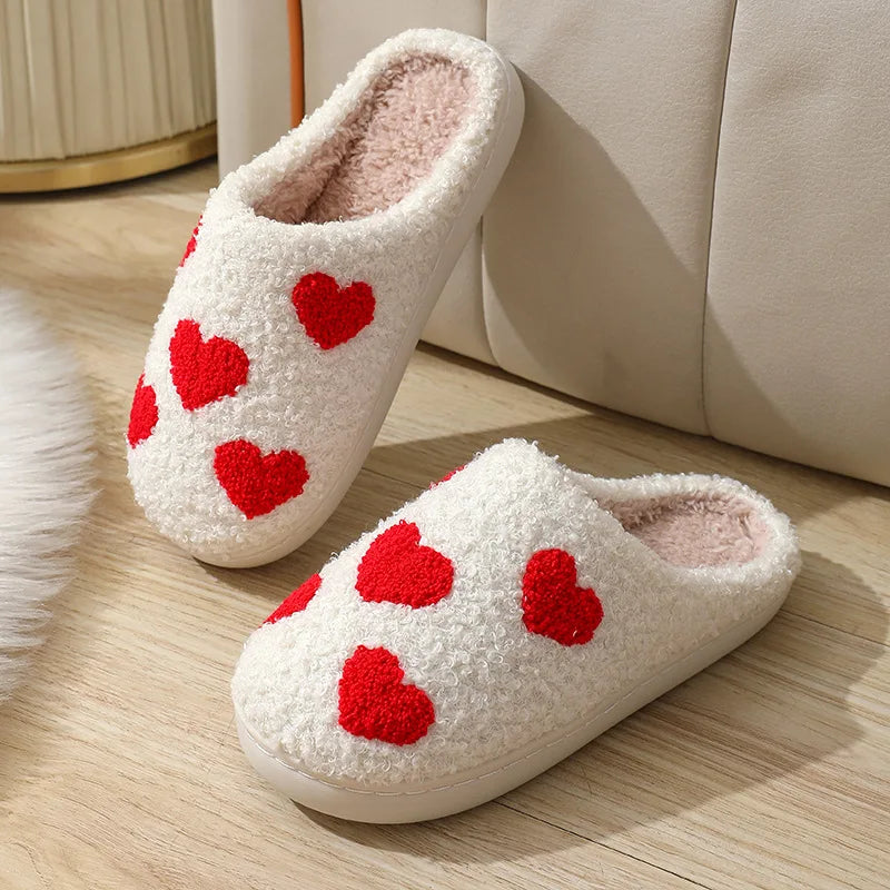 Winter Plush Family House Slippers – Warm Non‑Slip Slides