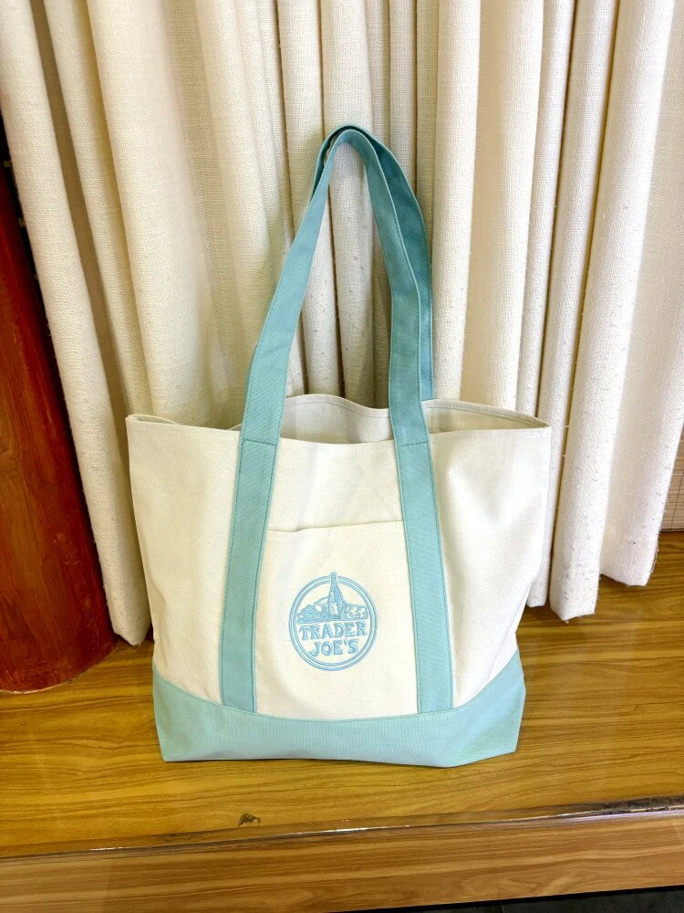 Spacious Canvas Embroidered Tote Bag | OWNLUXE
