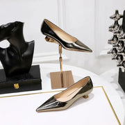 Women's Pointed Toe Leather Pumps (Champagne) – Shop at OWNLUXE