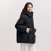 Women's Hooded Puffer Jacket (Black Style 4) | OWNLUXE