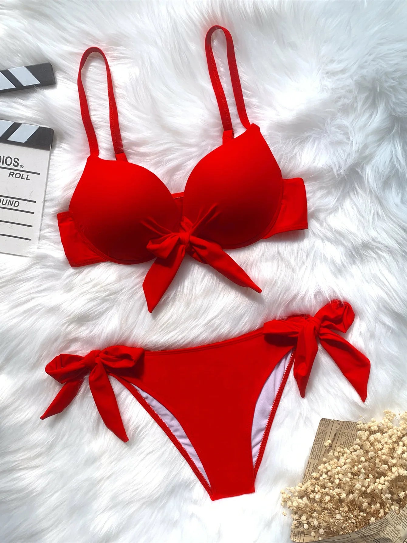 Push Up Front Bow Bikini | OWNLUXE
