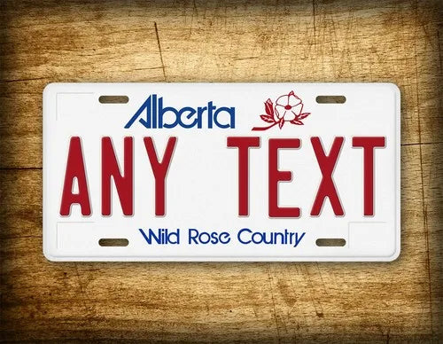 Alberta Canada Custom License Plate - Wild Rose Country Personalized Decor