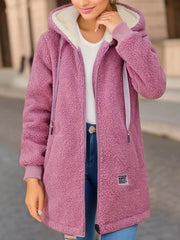 Hooded Fleece-Lined Wool Coat | OWNLUXE