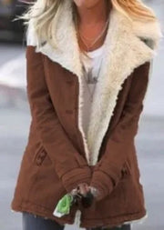 Faux Fur Fleece Coat - Warm Lamb Wool-Effect Winter Jacket