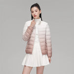 Load image into Gallery viewer, Women’s Gradient Down Feather Winter Jacket – Lightweight
