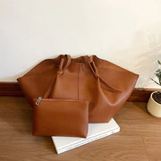 Large Capacity PU Leather Composite Bag Set - 2-in-1 Shoulder Handbag | OWNLUXE