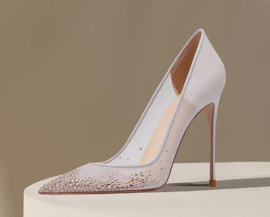Women's High-Heel Mesh High Heels (Naked 8Cm) | OWNLUXE