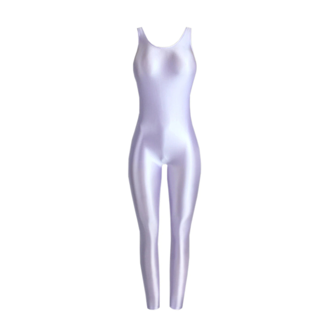 Faux Leather Shaping Jumpsuit - Sleeveless Body Sculpting One-Piece