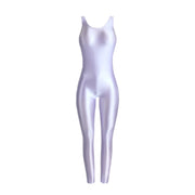 Faux Leather Shaping Jumpsuit - Sleeveless Body Sculpting One-Piece