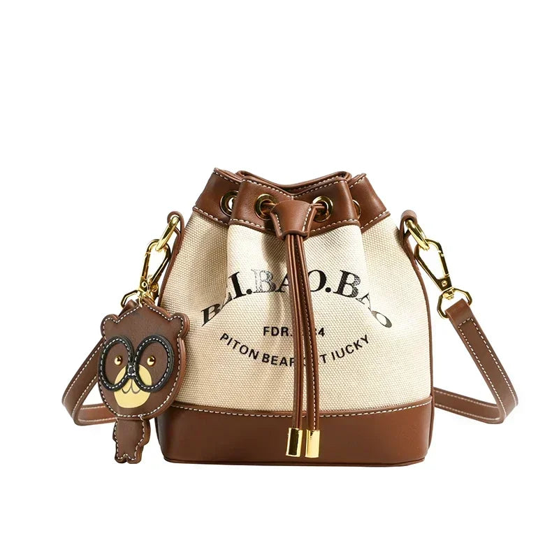 Spacious PU Leather Drawstring Bucket Bag | OWNLUXE