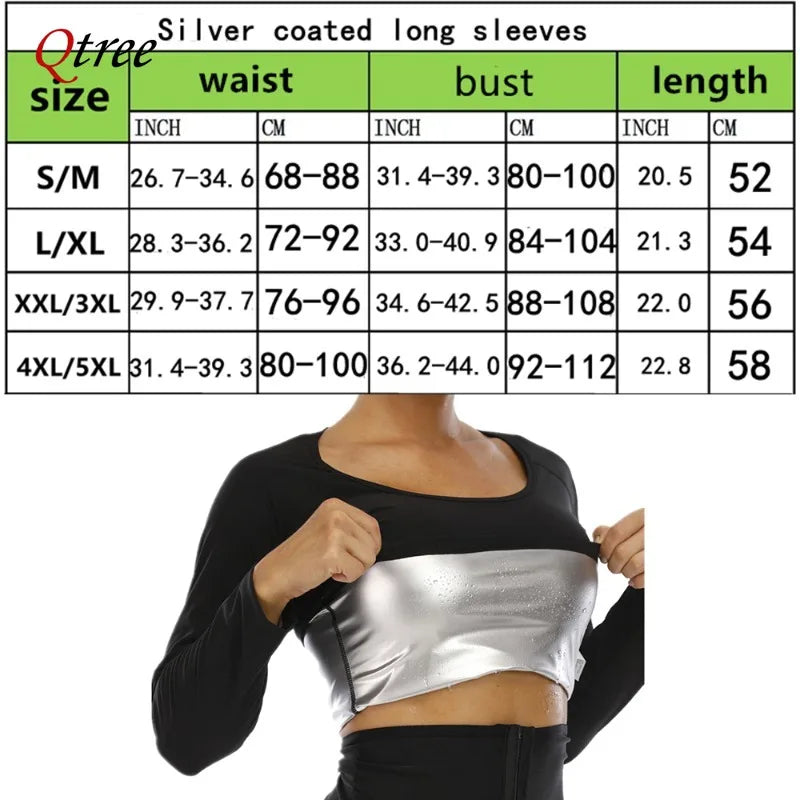 Qtree Sauna Sweat Suits Shapewear Tops Waist Trainer | OWNLUXE