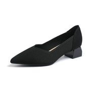 Pointed Slingback Square-Heel Pumps for Refined Style