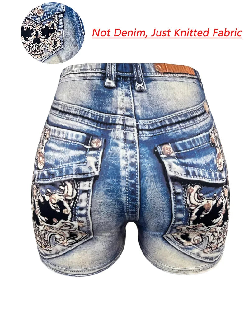 Denim Slim-Fit Shorts | OWNLUXE