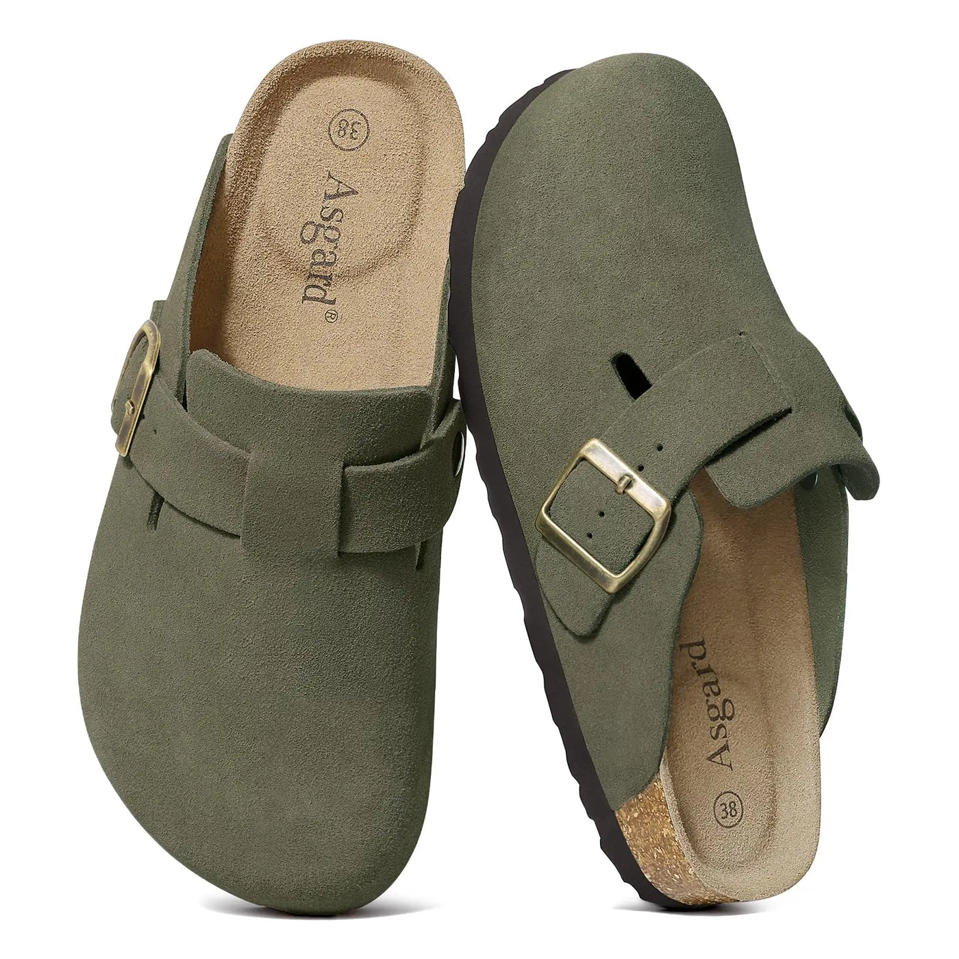 Women's Leather Suede Arch-Support Clogs | OWNLUXE